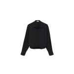 SIMKHAI Renata Cropped Shirt in Black