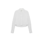 SIMKHAI Renata Cropped Shirt in White