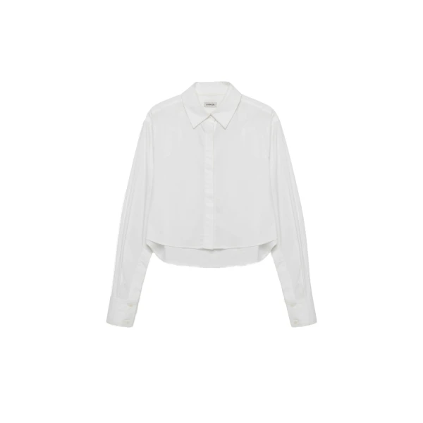 SIMKHAI Renata Cropped Shirt in White