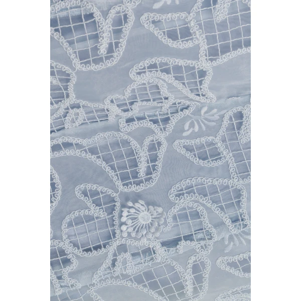 Rennis Embroidered Organza Bustier Gown in Periwinkle Sky - Image 6