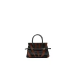 SIMKHAI River Calf Hair Top Handle Bag in Cacao Multi