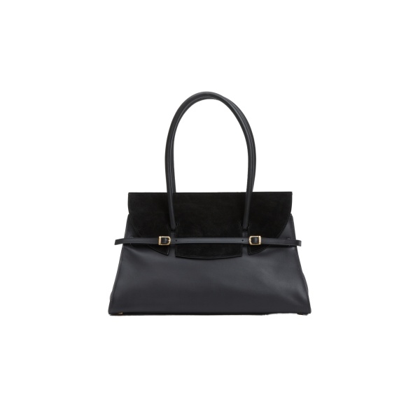 SIMKHAI River Suede Shoulder Bag in Black
