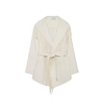 SIMKHAI Rowen Fringe Jacket in Frost