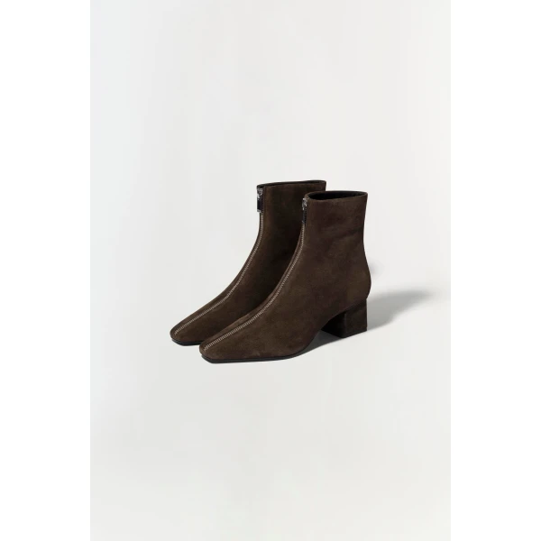 Ryder Suede Zip Boot in Cacao - Image 6