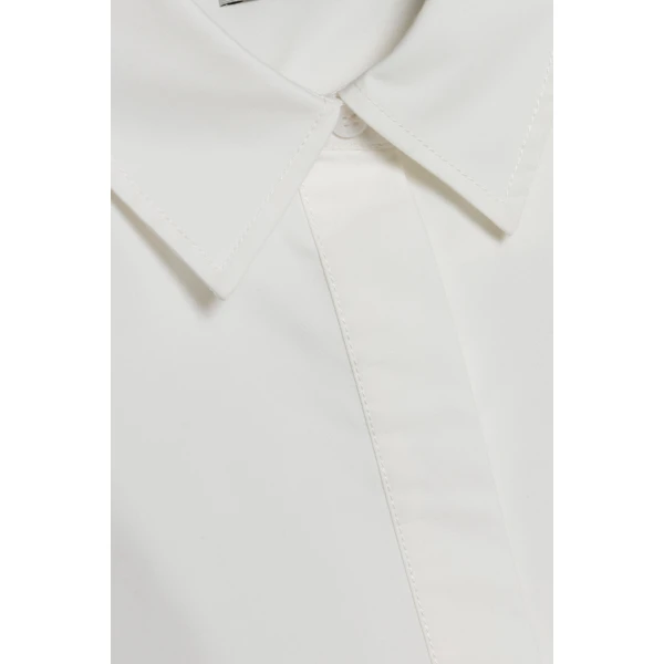 Ryett Cropped Shirt in White - Image 6