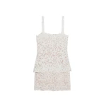 SIMKHAI Rylin Floral Raffia Mini Dress in Ivory