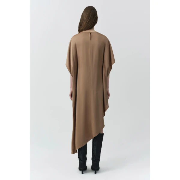 Sadia Satin Mini Dress in Ochre - Image 5