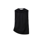 SIMKHAI Samira Satin Cape Top in Black