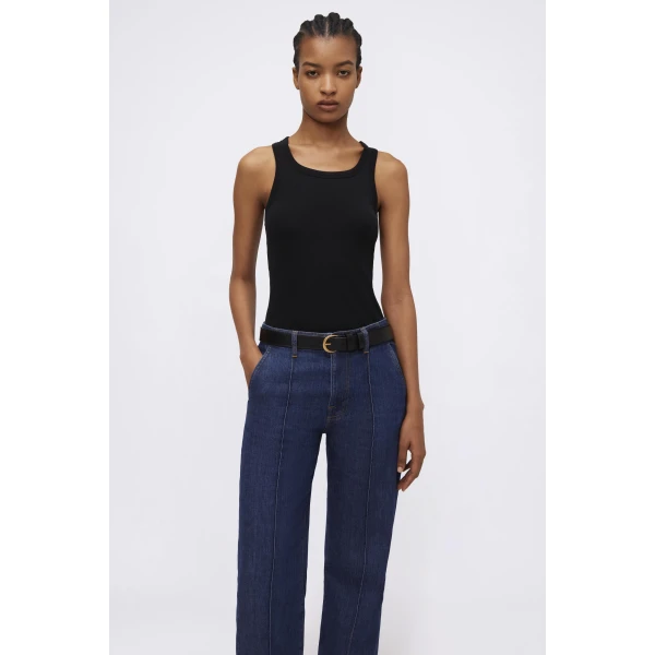 Scoop-Neck Tank in Black - Image 6