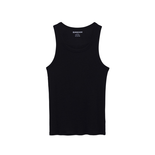 SIMKHAI Scoop-Neck Tank in Black