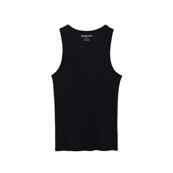 SIMKHAI Scoop-Neck Tank in Black