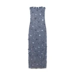 SIMKHAI Serafina Strapless Embellished Gown in Dusty Blue