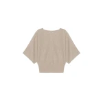 SIMKHAI Shai Cashmere Dolman Boxy Tee in Stone
