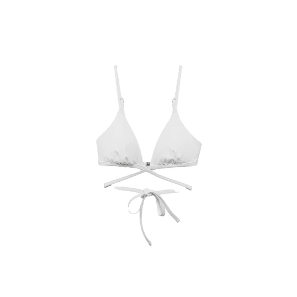 SIMKHAI Signature Harlen Bikini Top in White