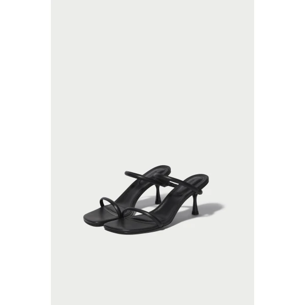 Siren Low Heel Sandal in Black - Image 5