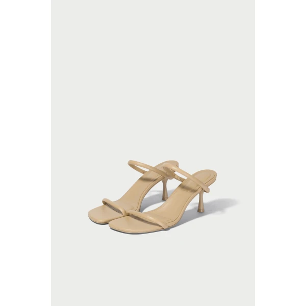 Siren Low Heel Sandal in Camel - Image 5