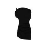 SIMKHAI Stefi Draped Mini Dress in Black