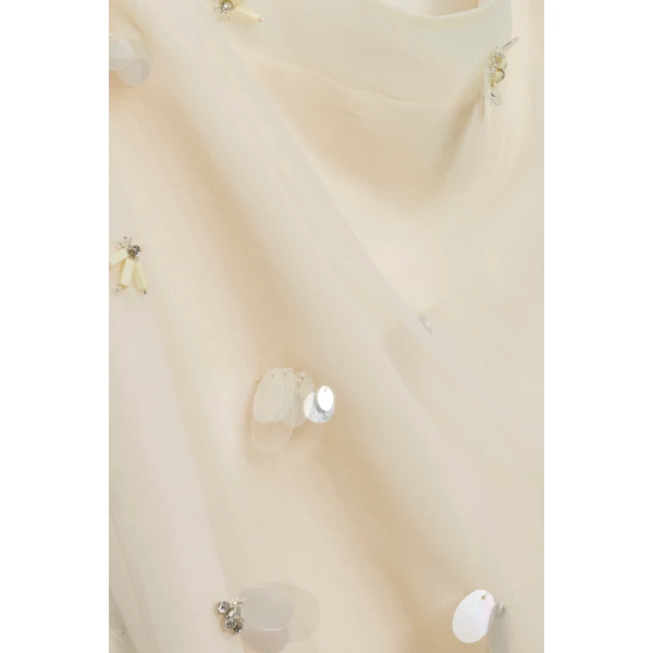 Sumi Embellished Organza Mini Dress in Yolk - Image 6