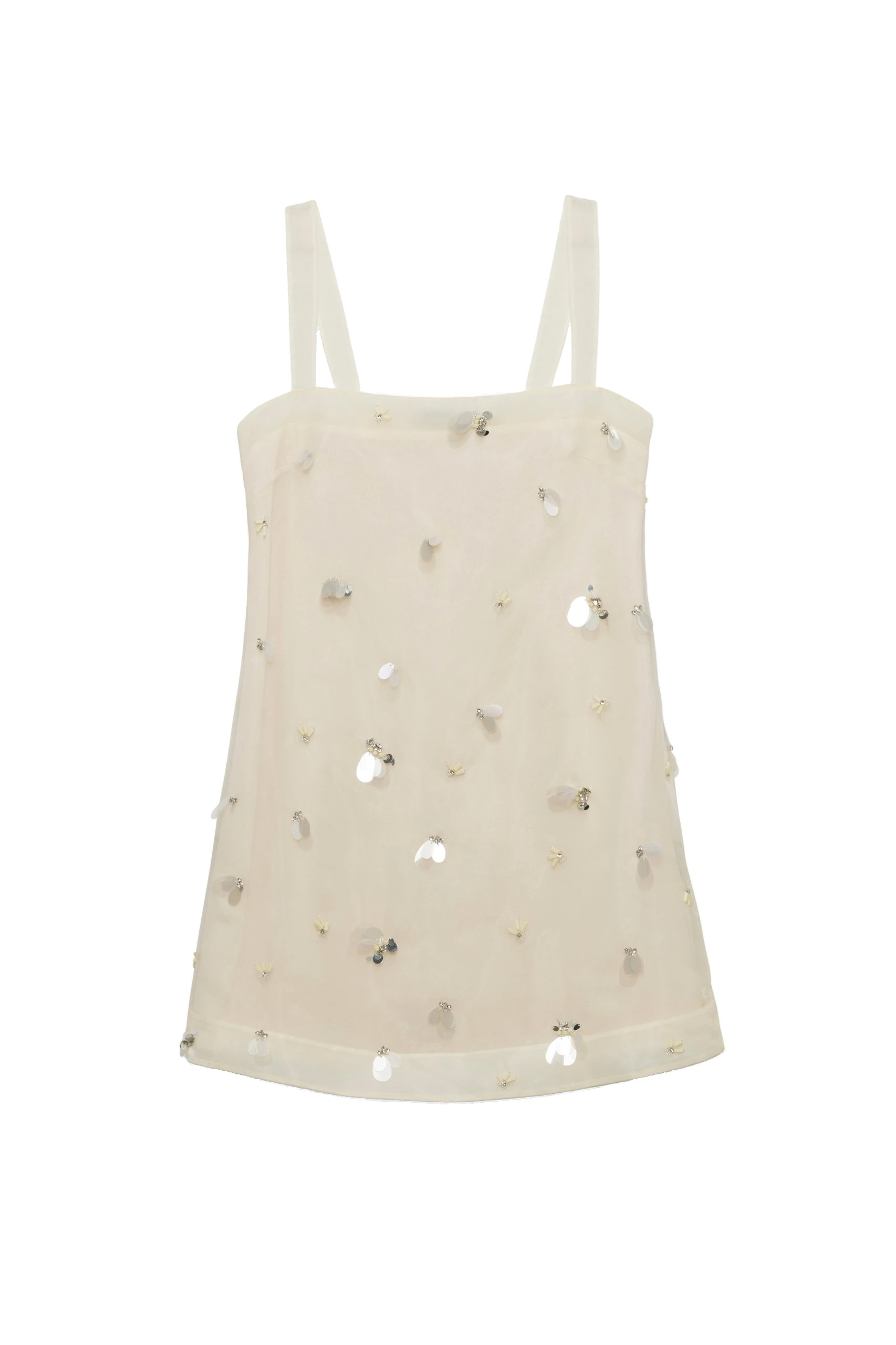 SIMKHAI Sumi Embellished Organza Mini Dress in Yolk SIMKHAI Sumi Embellished Organza Mini Dress in Yolk