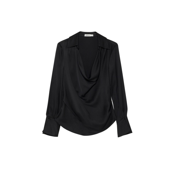 SIMKHAI Symone Satin Top in Black