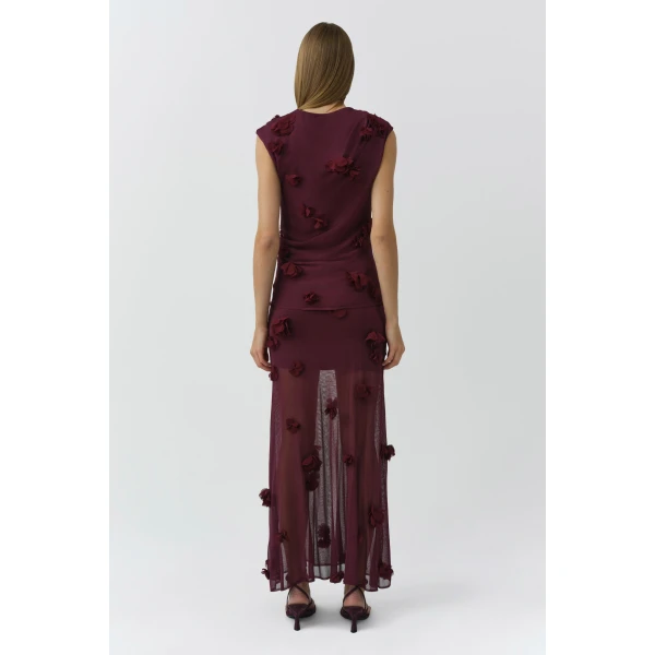 Tessa Floral Applique Top in Fig - Image 5