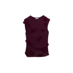 SIMKHAI Tessa Floral Applique Top in Fig