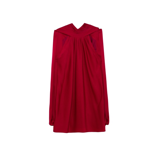 SIMKHAI Toni Satin Mini Dress in Lipstick