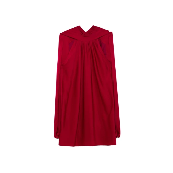 Toni Satin Mini Dress in Lipstick