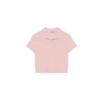 SIMKHAI Twila Cashmere Polo in Bubblegum