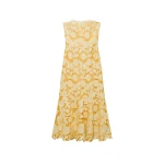 SIMKHAI Valletta Strapless Embroidered Dress in Buttercream Multi