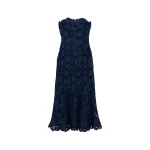 SIMKHAI Valletta Strapless Embroidered Dress in Midnight