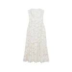 SIMKHAI Valletta Strapless Embroidered Dress in White Multi