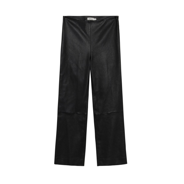 SIMKHAI Veda Cropped Leather Pant in Black