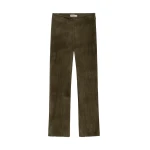 SIMKHAI Veda Cropped Suede Pant in Sea Turtle