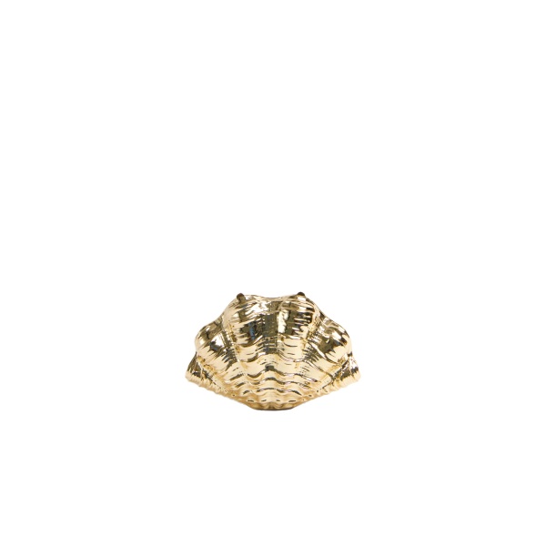 SIMKHAI Venus Metal Shell Clutch in Gold