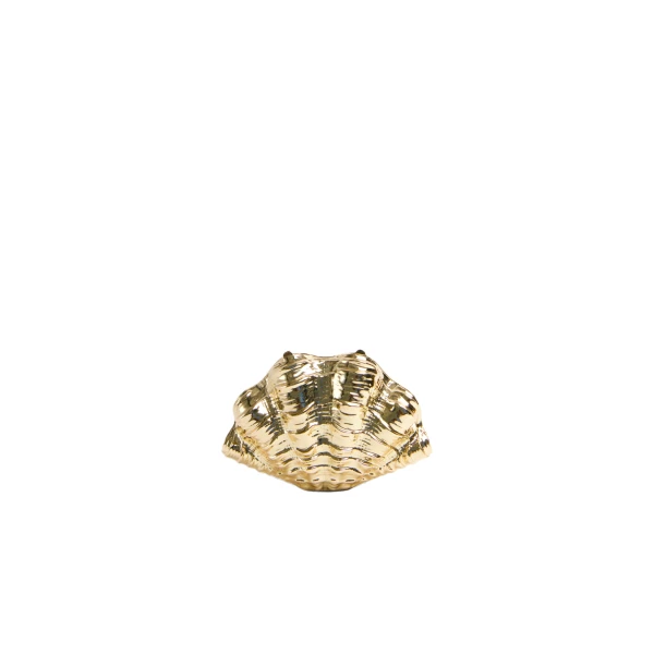 SIMKHAI Venus Metal Shell Clutch in Gold