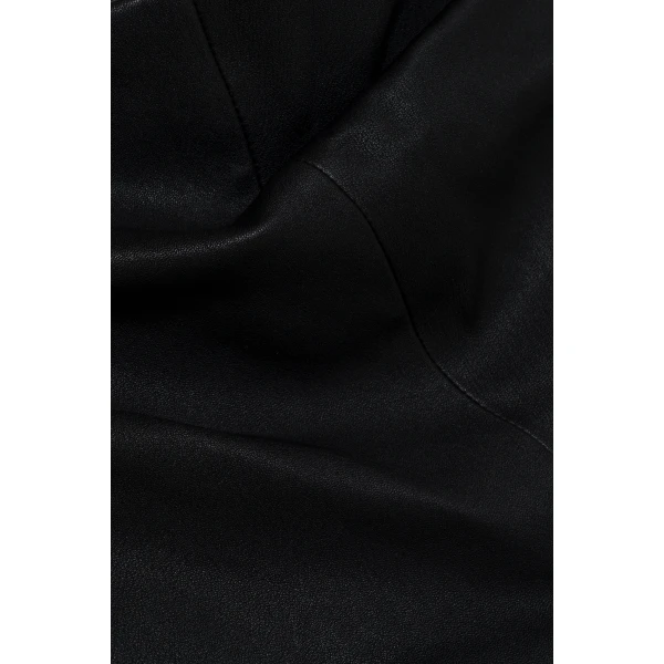 Vessia Leather Midi Dress in Black - Image 6