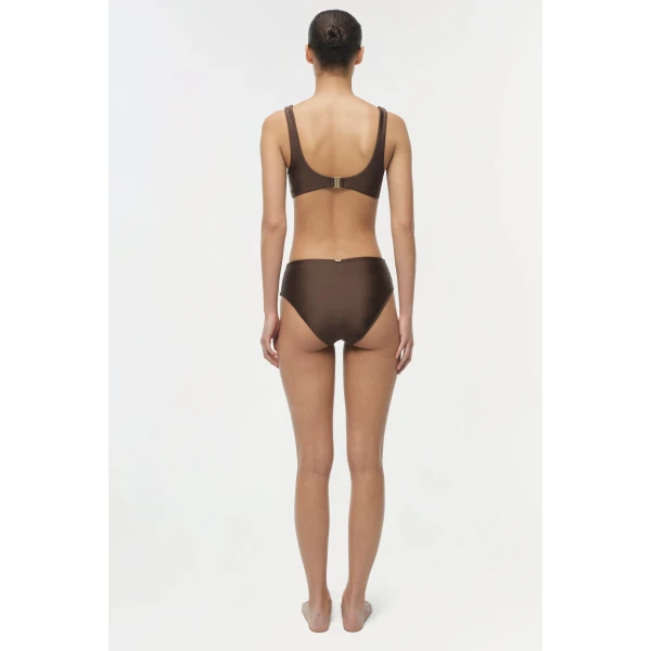 Veyra Shell Bikini Top in Chocolate - Image 6