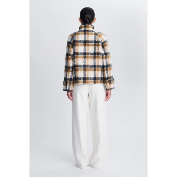 Virelle Plaid Jacket in Cream Multi - Image 5