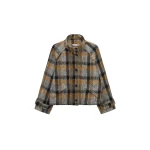 SIMKHAI Virelle Plaid Jacket in Grey Multi