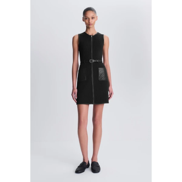 SIMKHAI Viretta Knit Mini Dress in Black