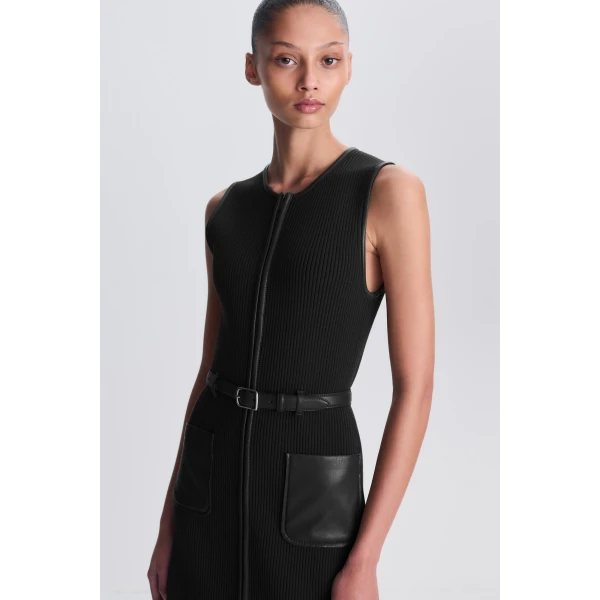 SIMKHAI Viretta Knit Mini Dress in Black