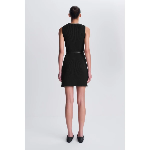 SIMKHAI Viretta Knit Mini Dress in Black