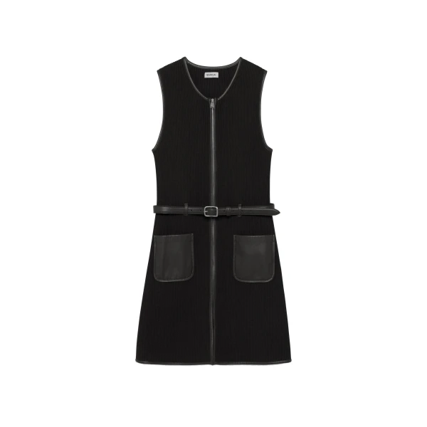 Viretta Knit Mini Dress in Black
