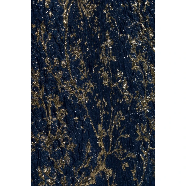 Virette Metallic Jacquard Midi Dress in Midnight - Image 5