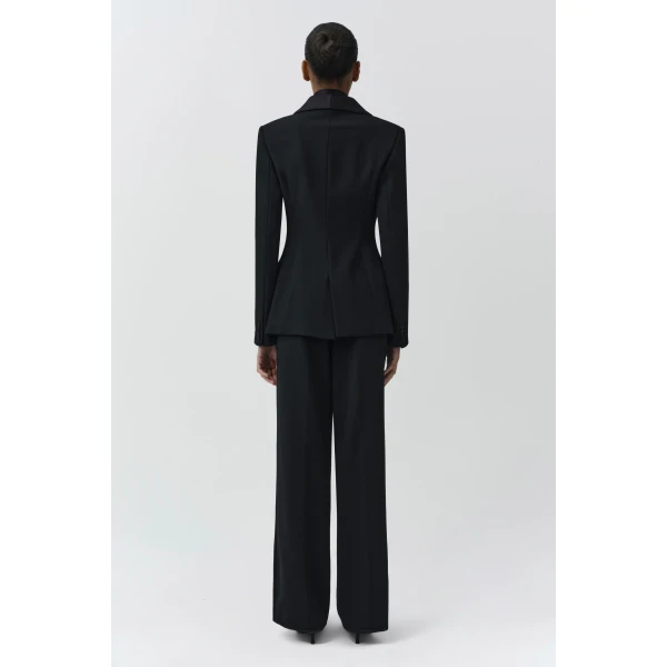 Viveka Collarless Jacket in Black - Image 6