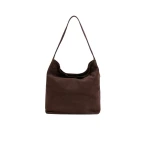 SIMKHAI Wynn Nubuck Leather Bucket Bag in Marrone