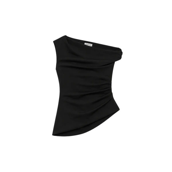 Zerra Draped Top in Black