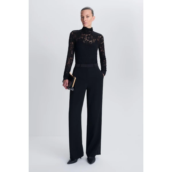 SIMKHAI Zurie Lace Bodysuit in Black