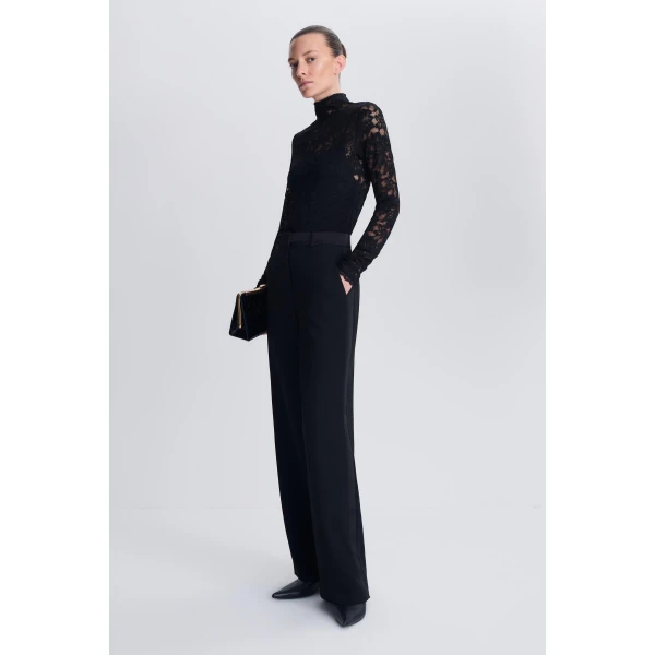 SIMKHAI Zurie Lace Bodysuit in Black